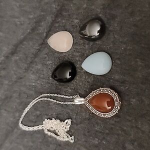 Interchangeable Stone 925 Necklace